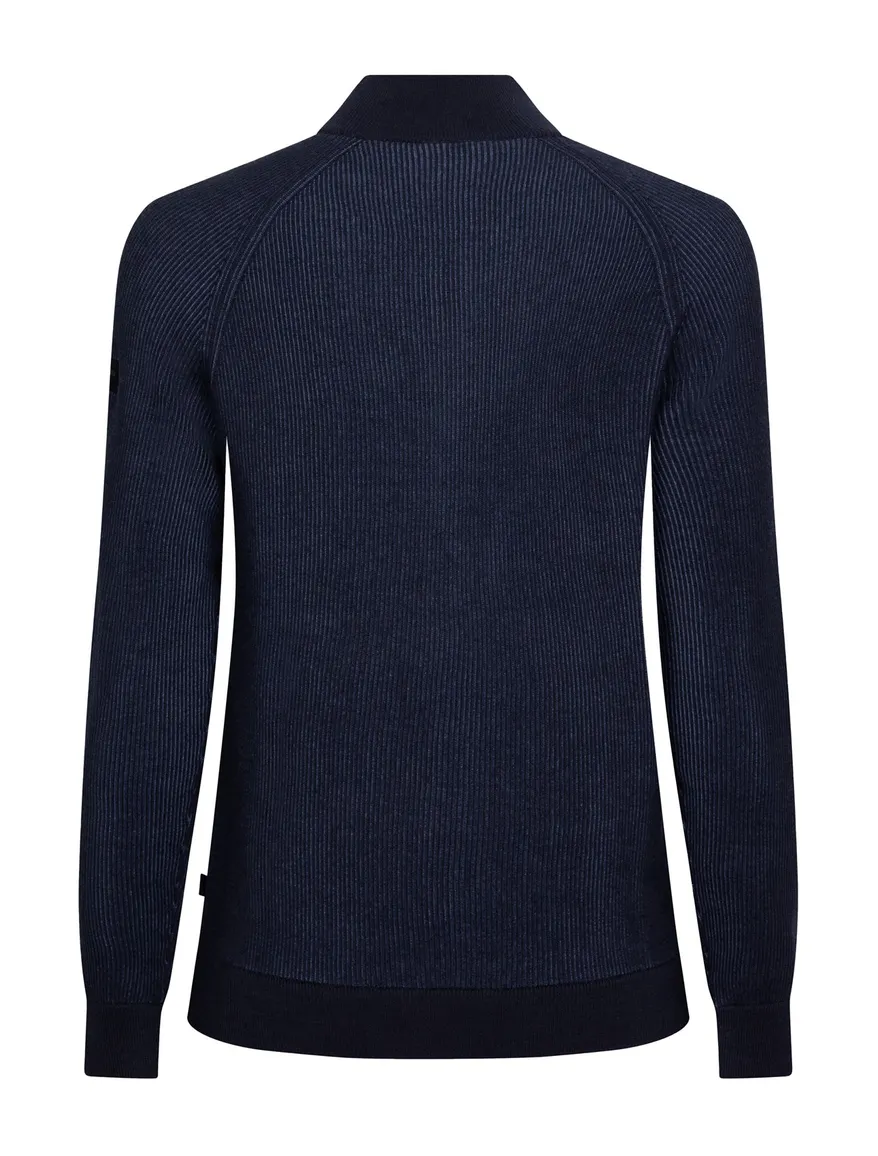 Cavallaro vest donkerblauw gebreid