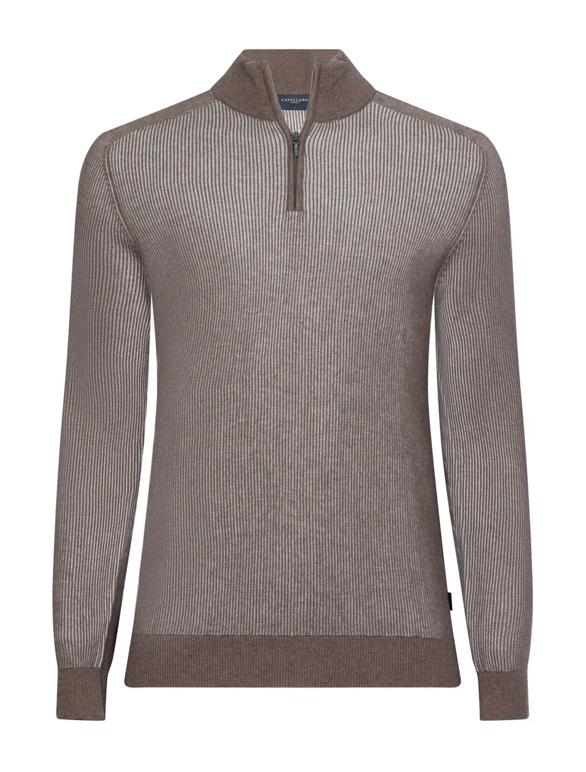 Overhemd Cavallaro bruin pique