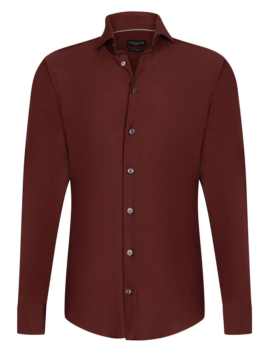 Overhemd Cavallaro rood 110265001-Wine Red
