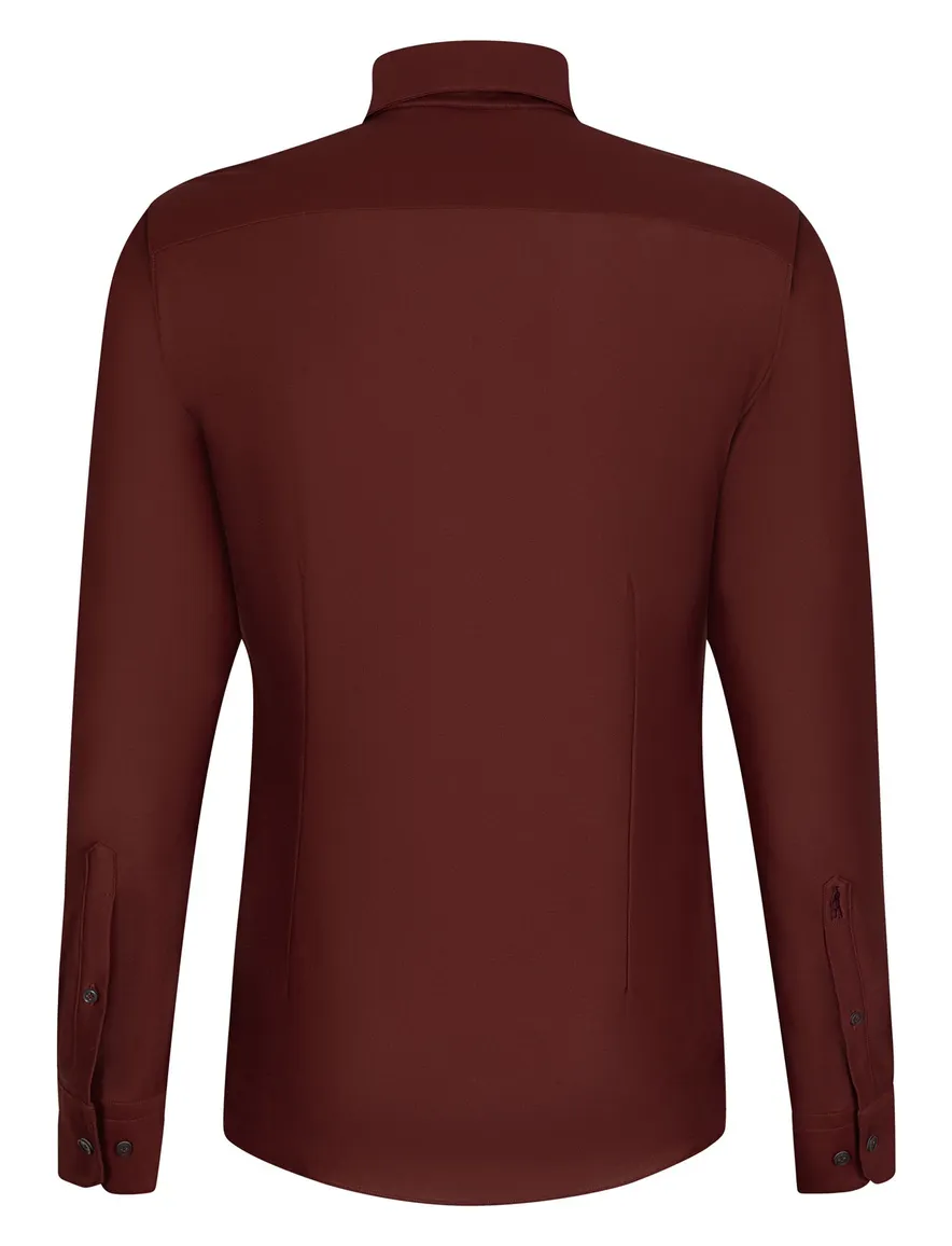 Overhemd Cavallaro rood 110265001-Wine Red