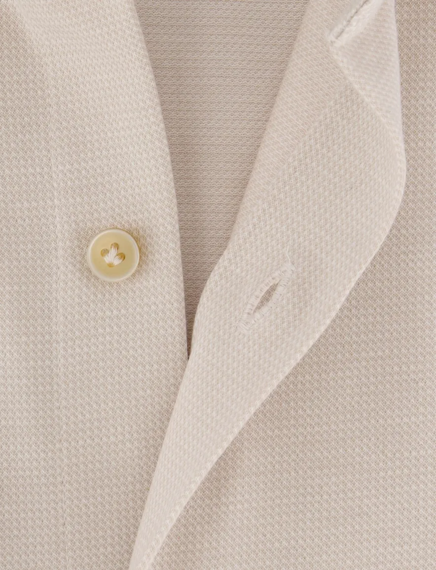 Cavallaro overhemd beige Sarino jersey