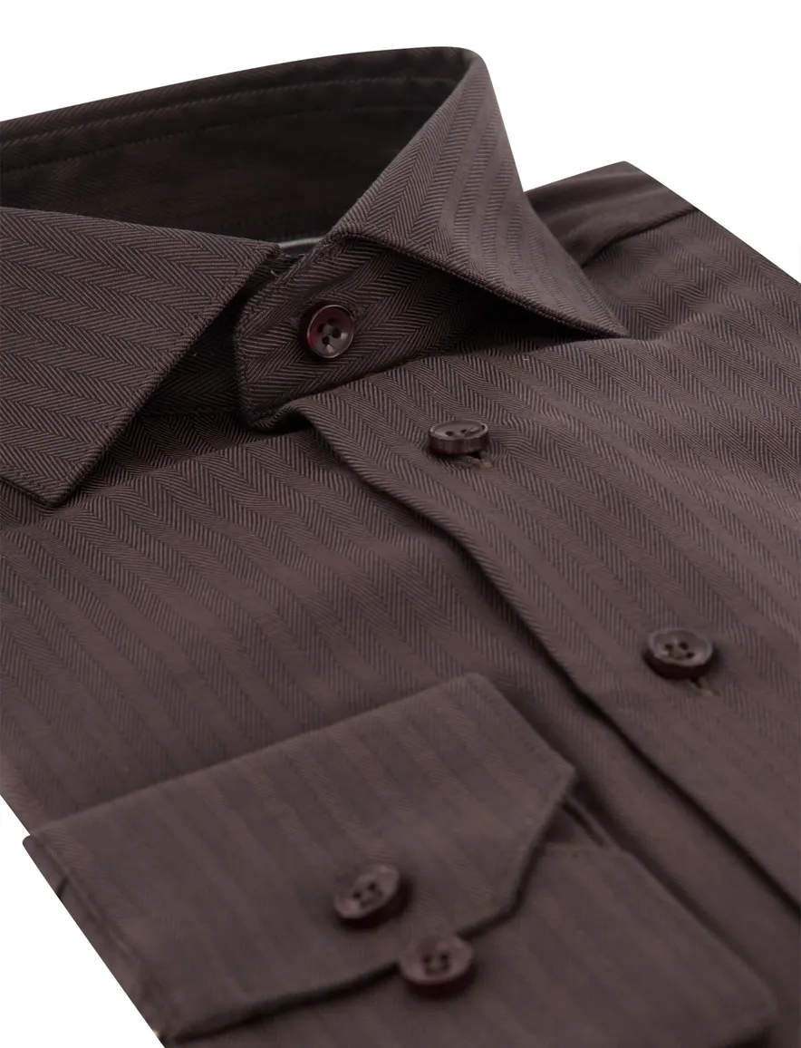 Overhemd Cavallaro bruin 110265008-Dark Brown