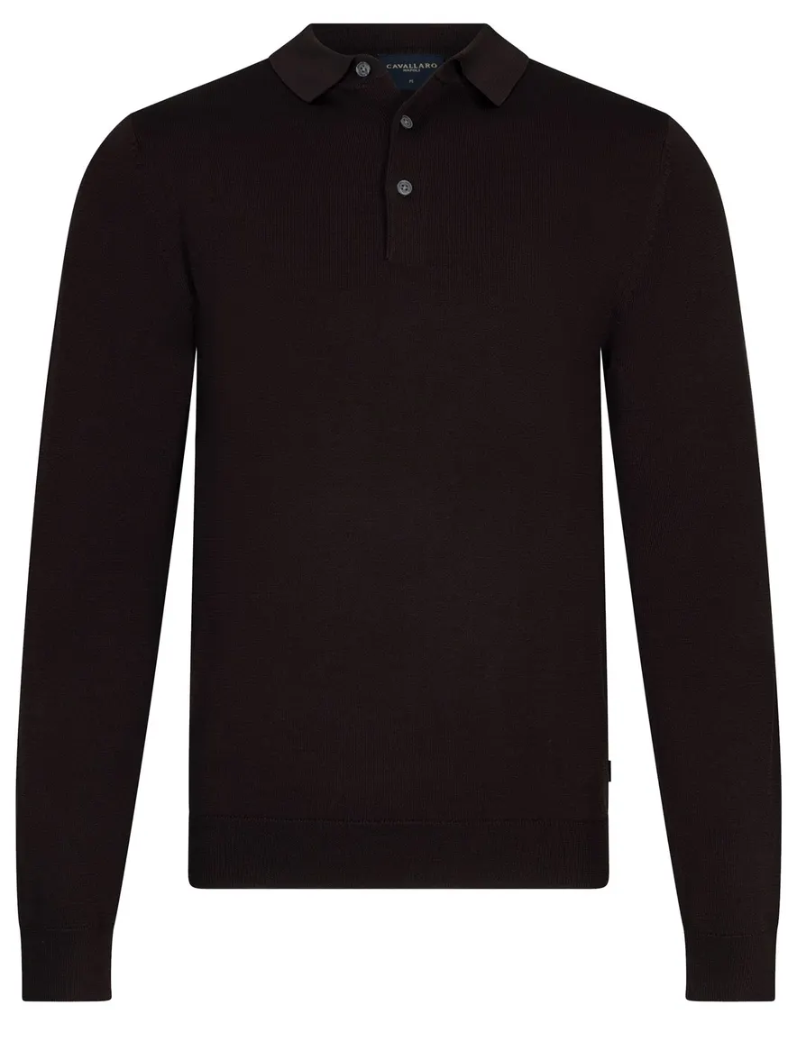 Poloshirt Cavallaro bruin 116265023-Dark Brown