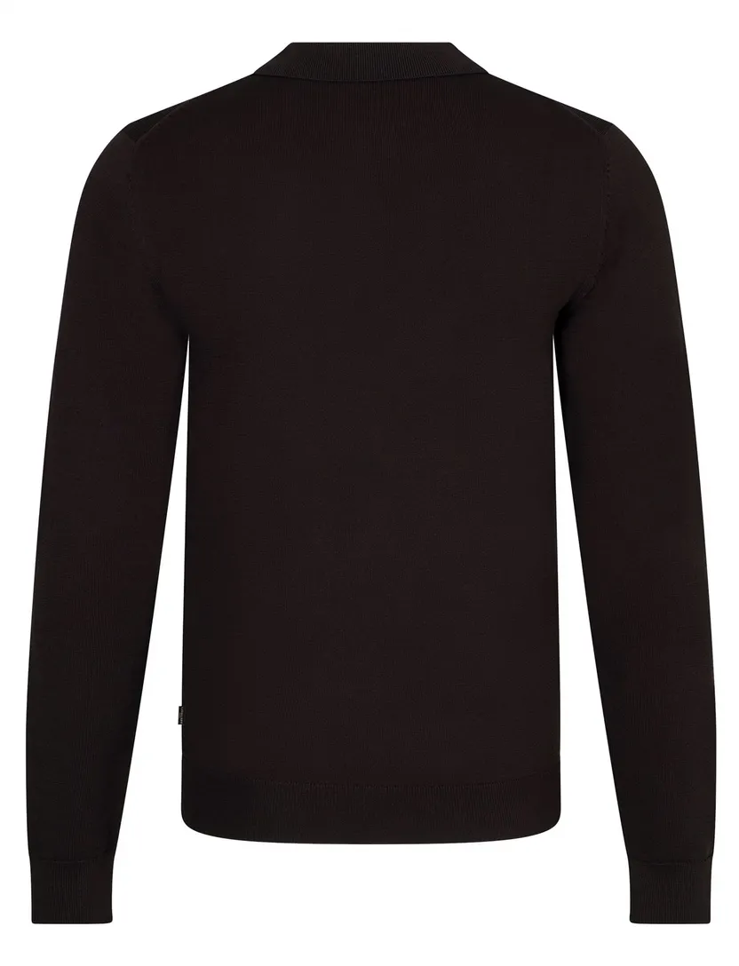 Poloshirt lange mouw Cavallaro bruin