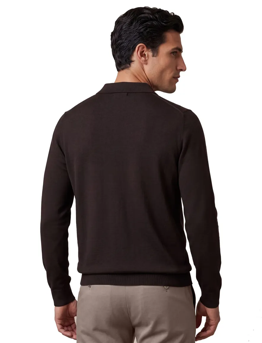 Poloshirt Cavallaro bruin 116265023-Dark Brown