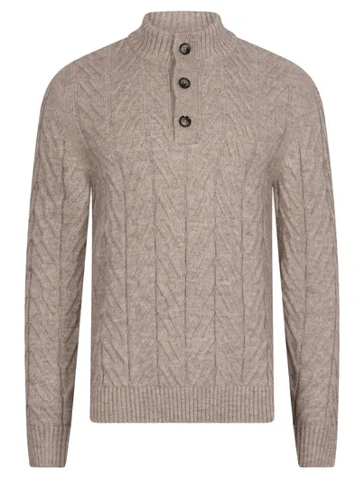 Cavallaro Cavallaro trui beige grof gebreid