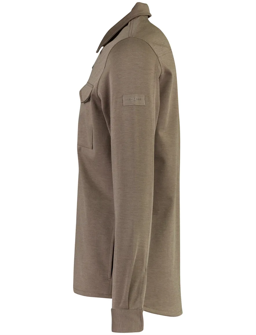 Overshirt Cavallaro bruin 123265031-Taupe Melange