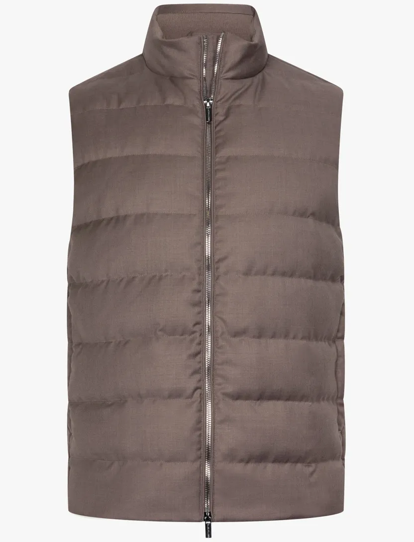 Bodywarmer Cavallaro bruin wol