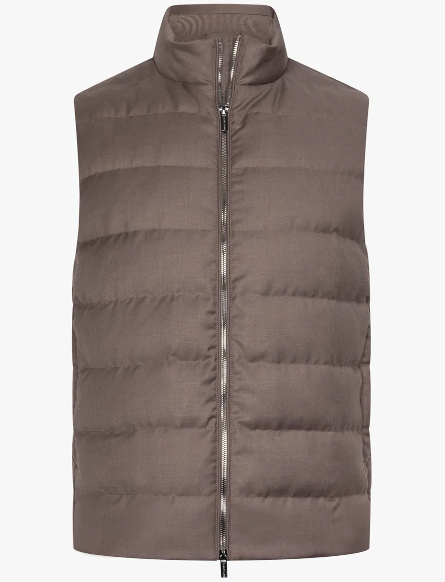 Cavallaro bodywarmer bruin wol puffer