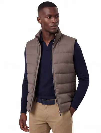 Cavallaro Cavallaro bodywarmer bruin wol puffer