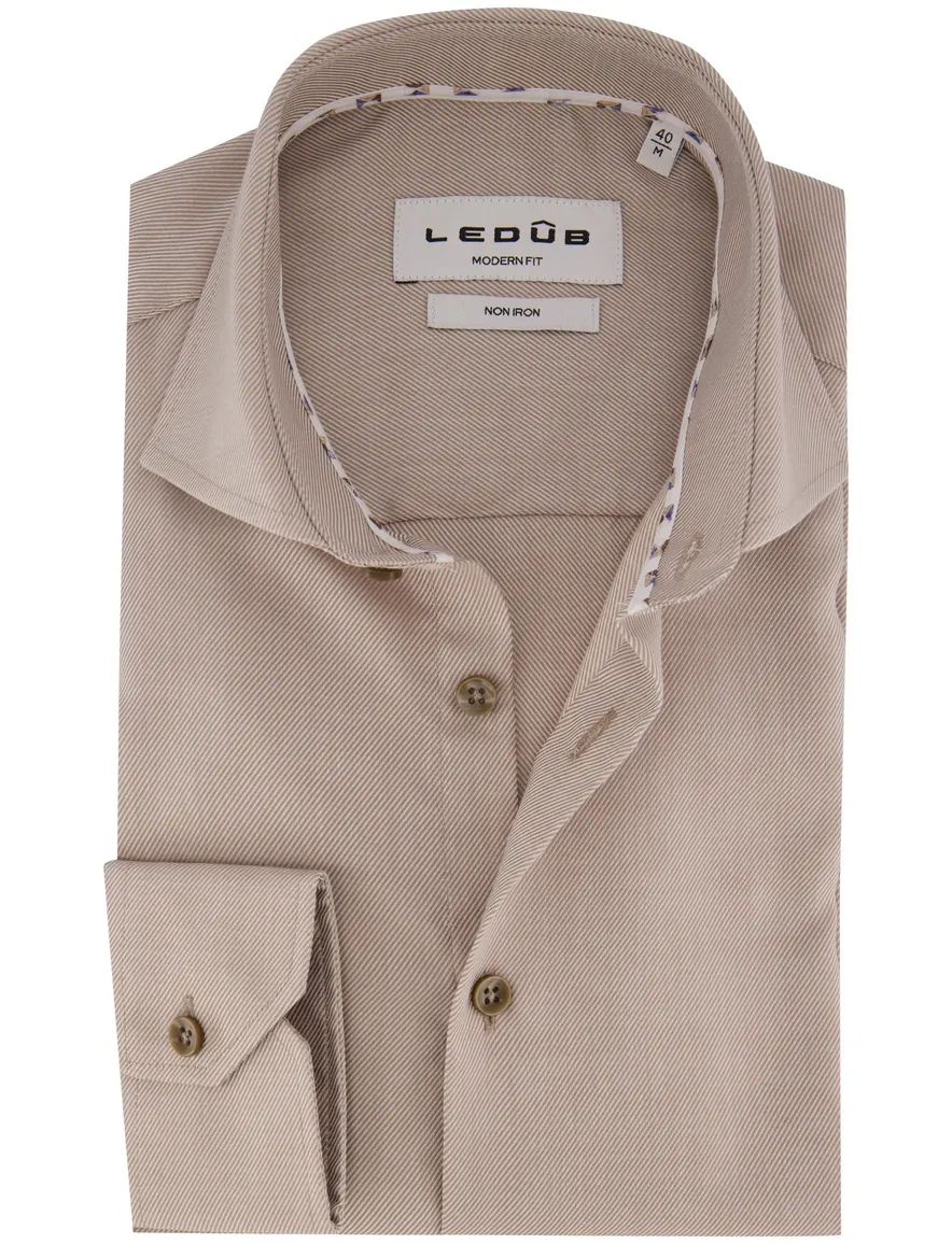 Overhemd Ledub beige 143516-66