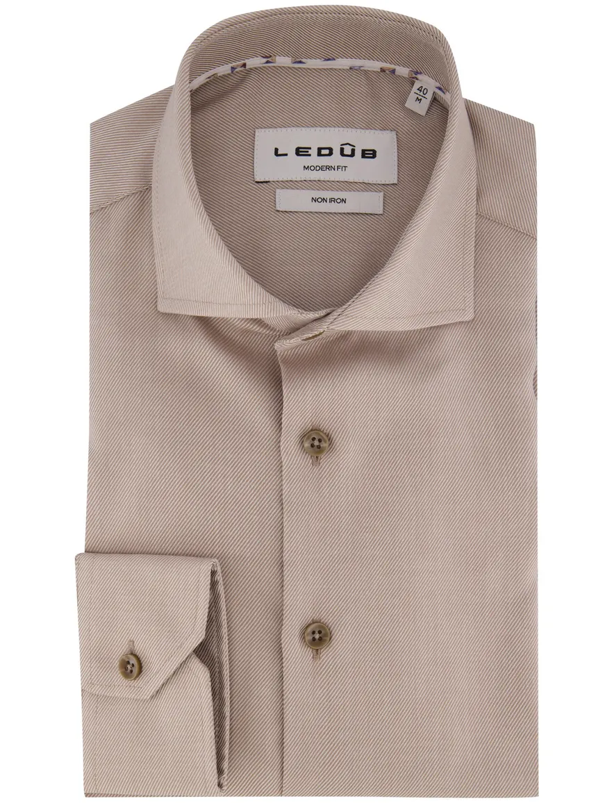 Overhemd Ledub beige 143516-66
