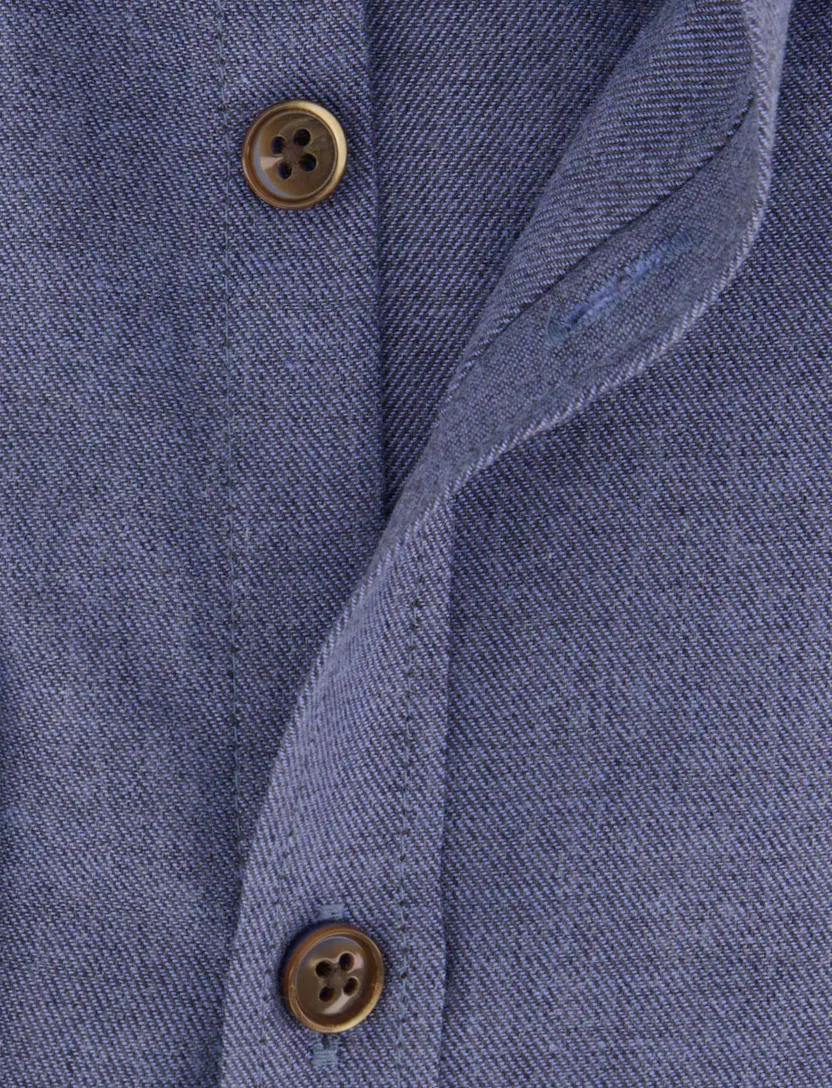 Button-down overhemd Ledub Modern Fit donkerblauw