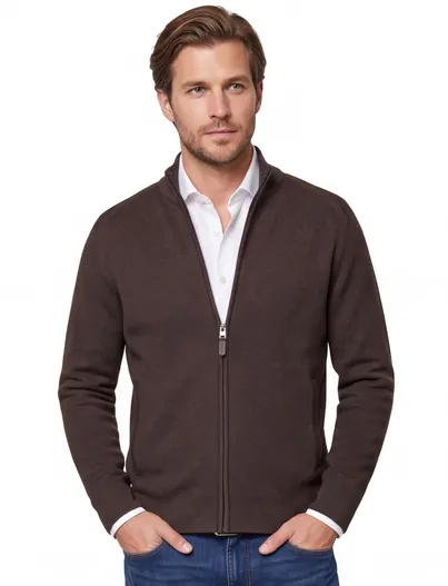 Brax Brax sweatvest bruin