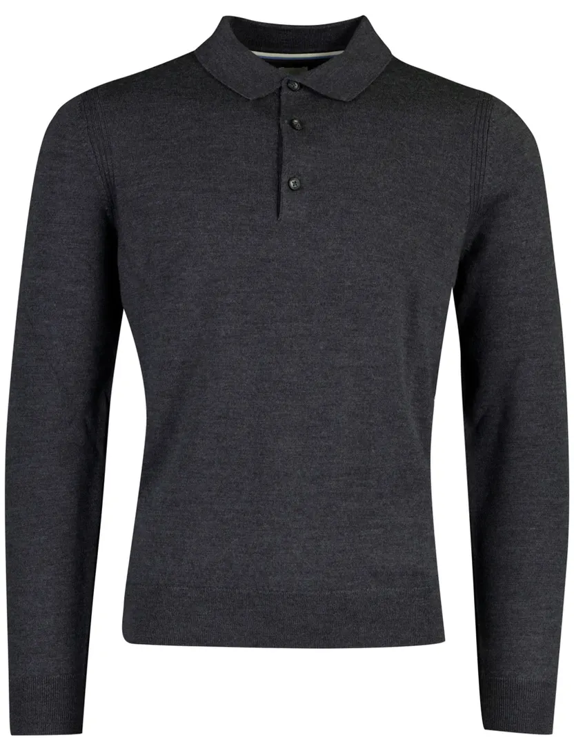 Poloshirt Brax grijs gebreid