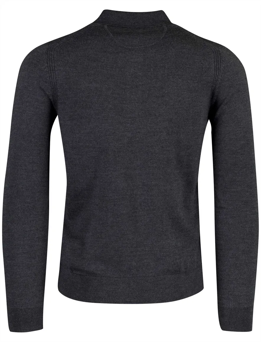 Brax poloshirt grijs gebreid