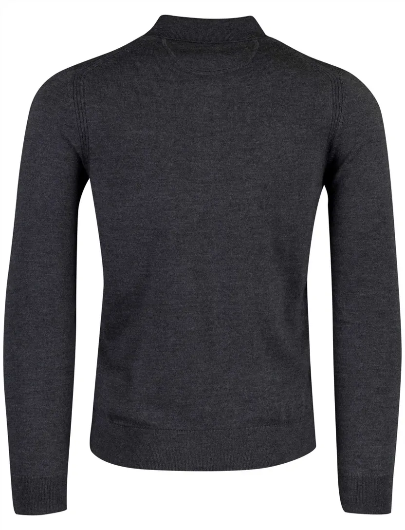 Poloshirt Brax grijs gebreid