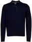 Brax poloshirt donkerblauw merinowol