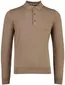 Brax poloshirt bruin merinowol gebreid