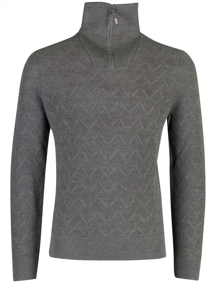 Trui Brax grijs half zip