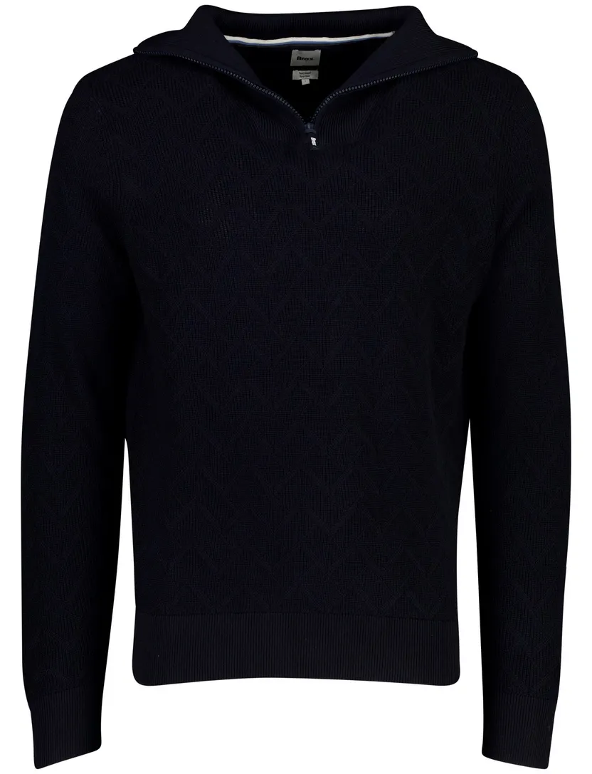 Trui Brax donkerblauw half zip