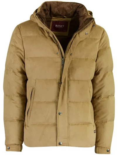Reset Gewatteerde jas Reset camel polyester