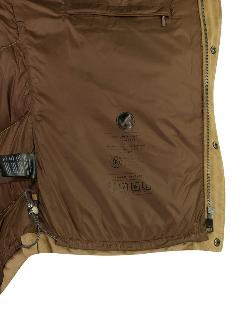 Gewatteerde jas Reset camel polyester