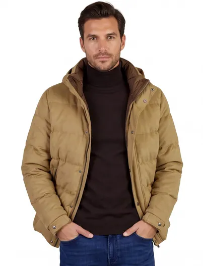 Reset Gewatteerde jas Reset camel polyester