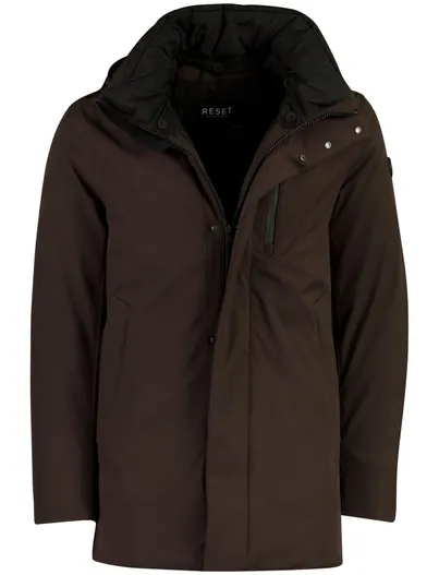 Reset Overjas Reset bruin polyester
