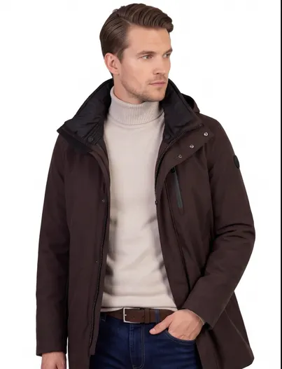 Reset Overjas Reset bruin polyester