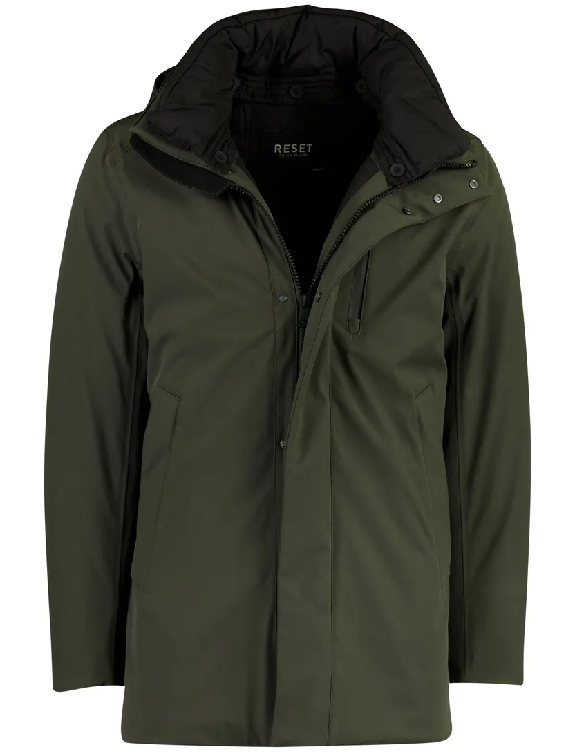 Parka jas Reset donkergroen polyester