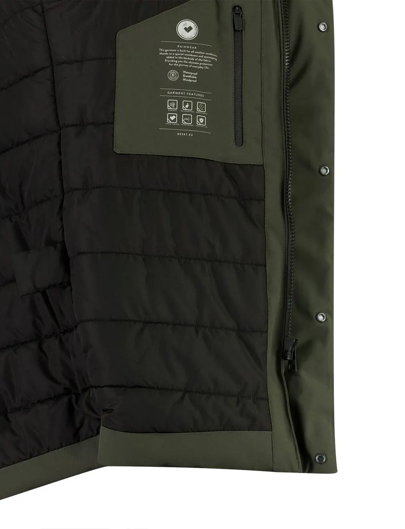Parka jas Reset donkergroen polyester