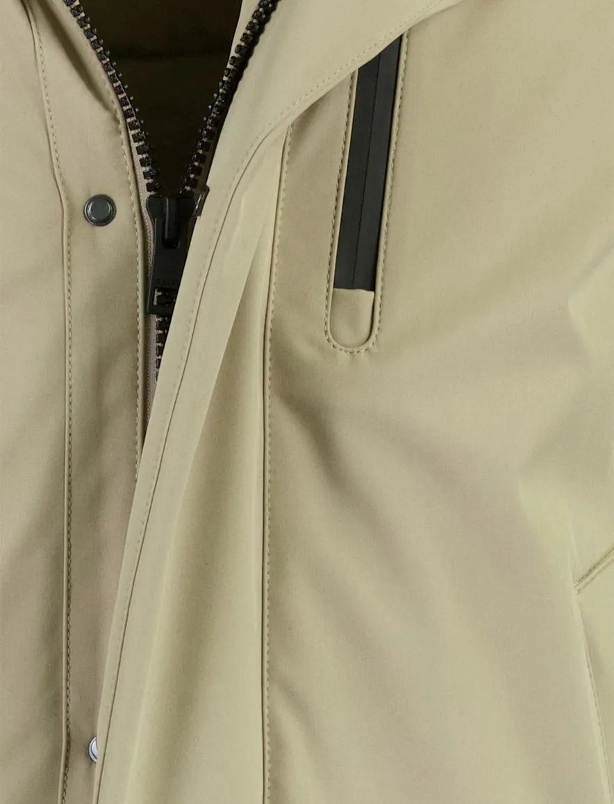 Reset parka jas khaki waterafstotend met borstzak