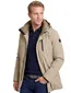 Reset parka jas khaki waterafstotend met borstzak