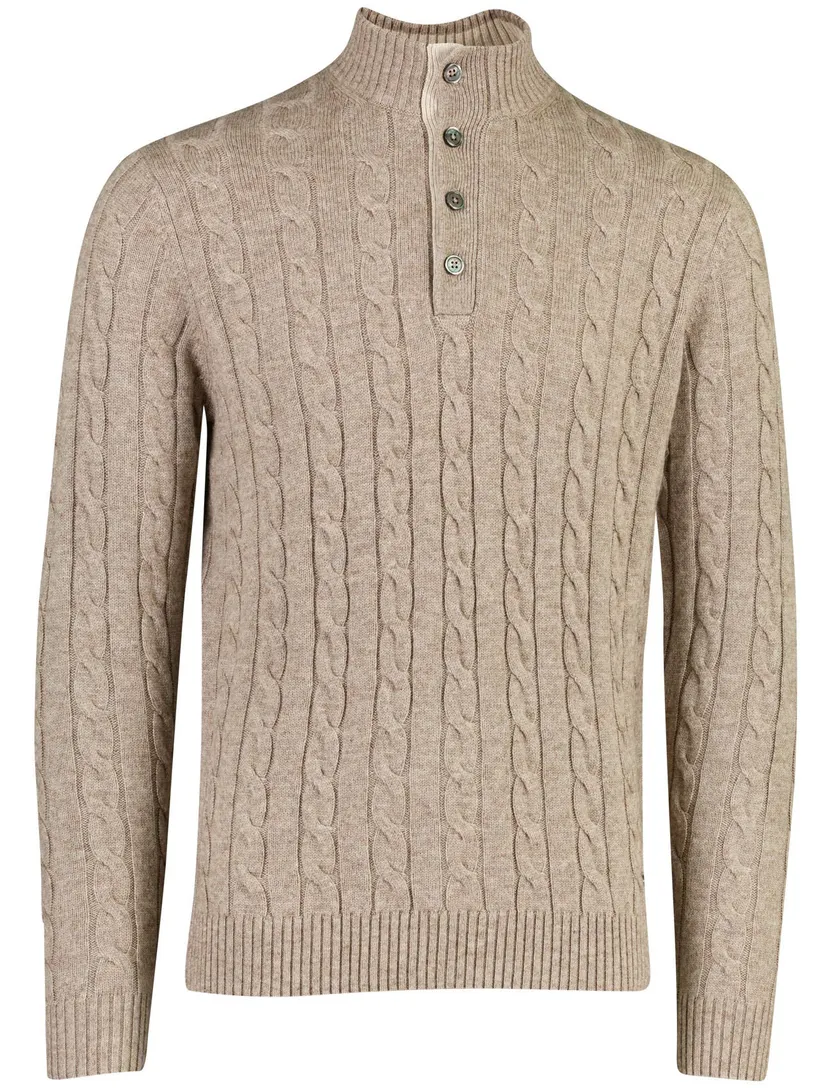 Trui Born With Appetite beige gebreid