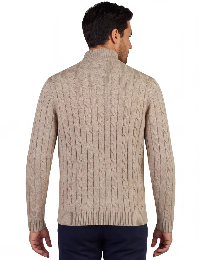 Trui Born With Appetite beige gebreid