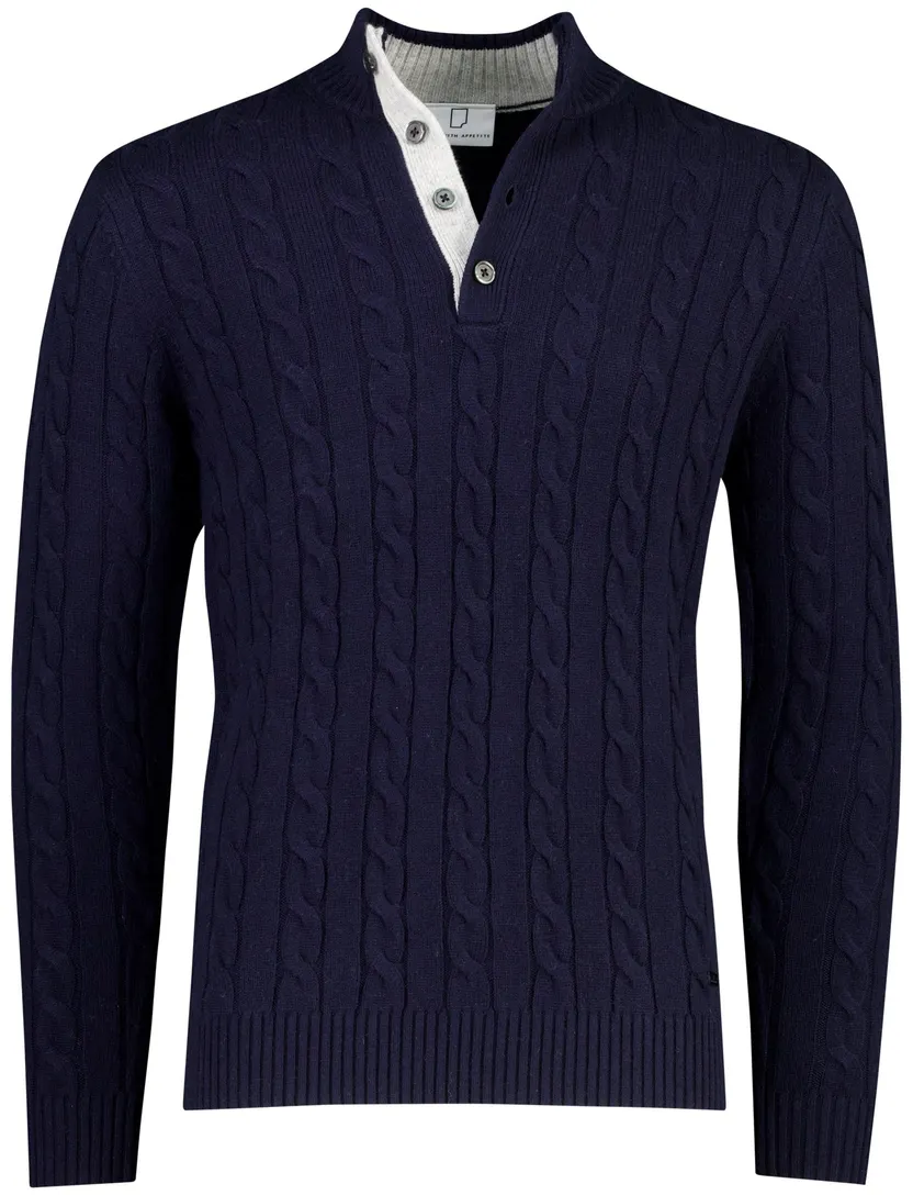 Trui Born With Appetite donkerblauw nylon