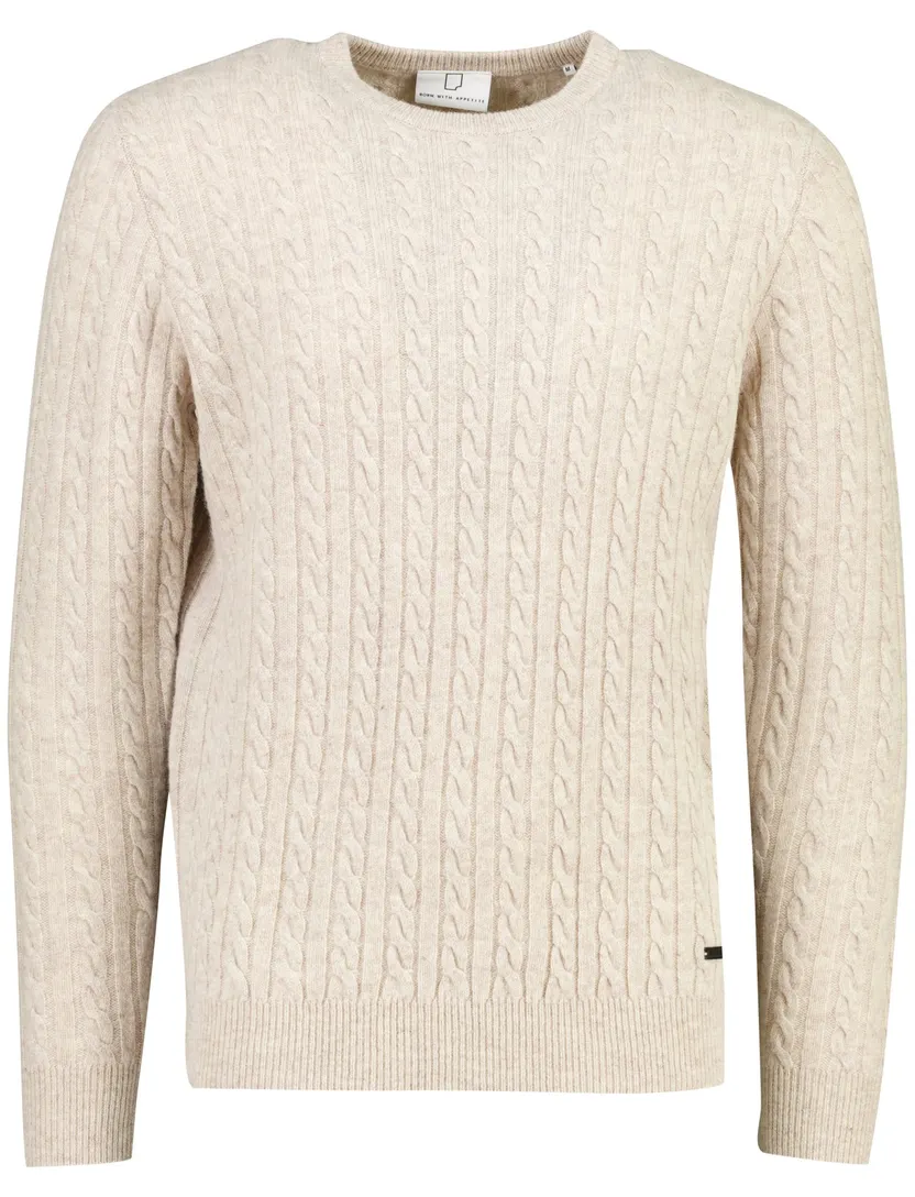 Trui Born With Appetite beige wol