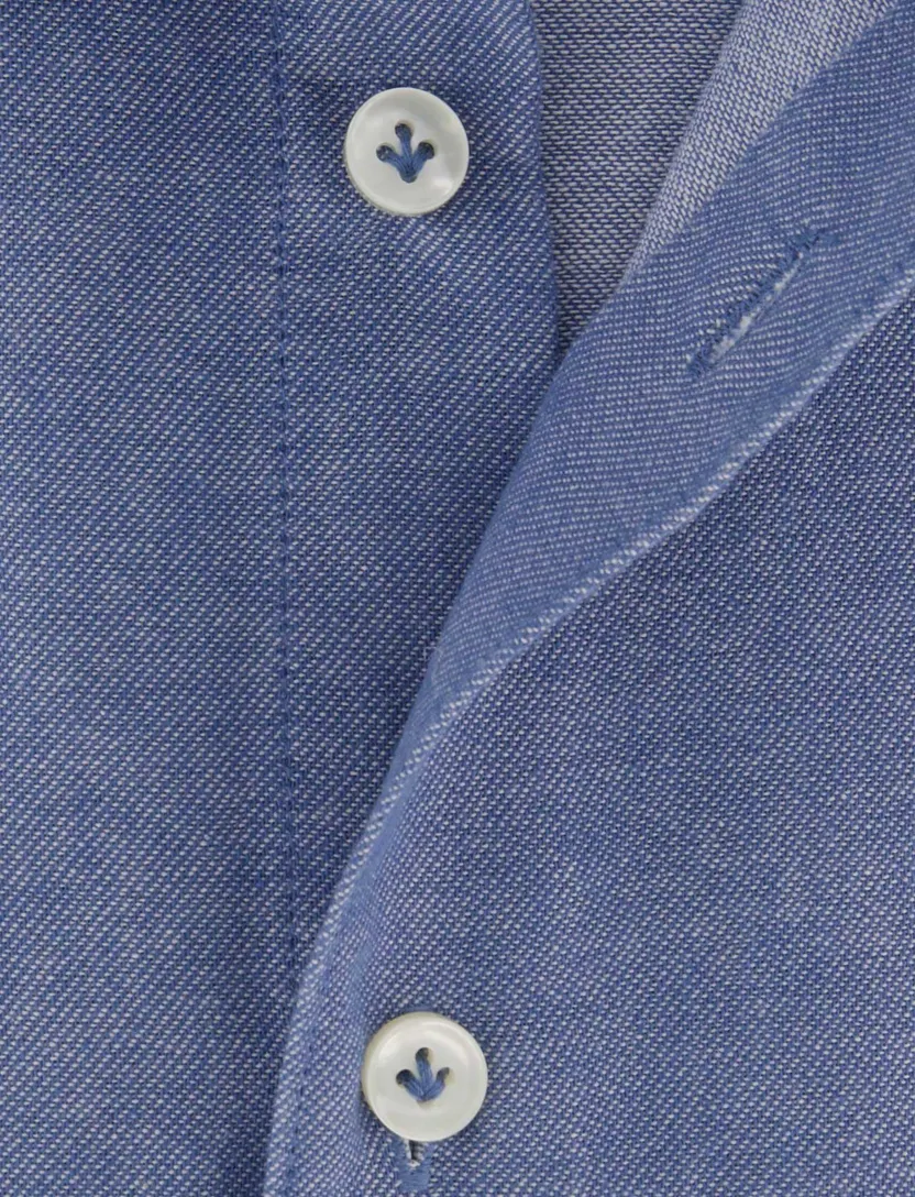 Overhemd Born With Appetite blauw katoen