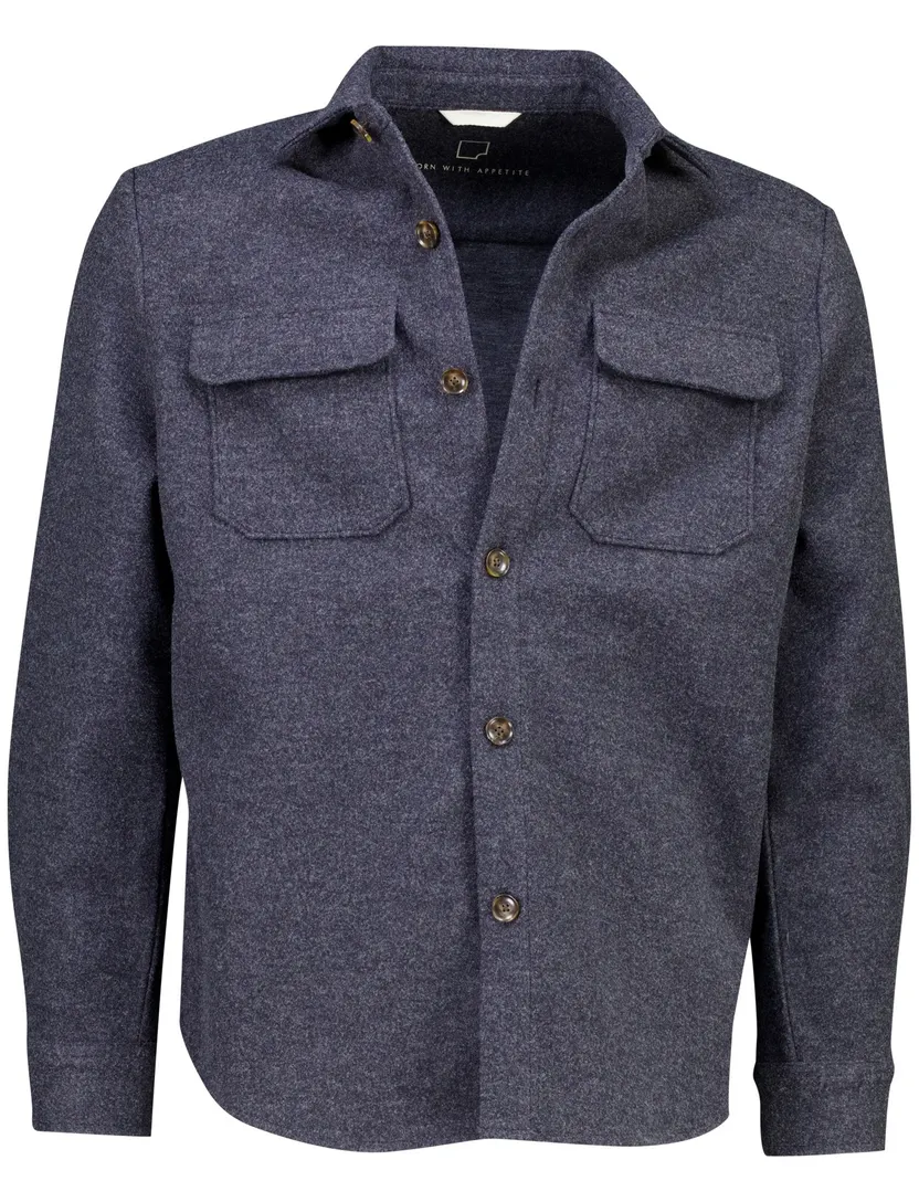 Overshirt Born With Appetite donkerblauw