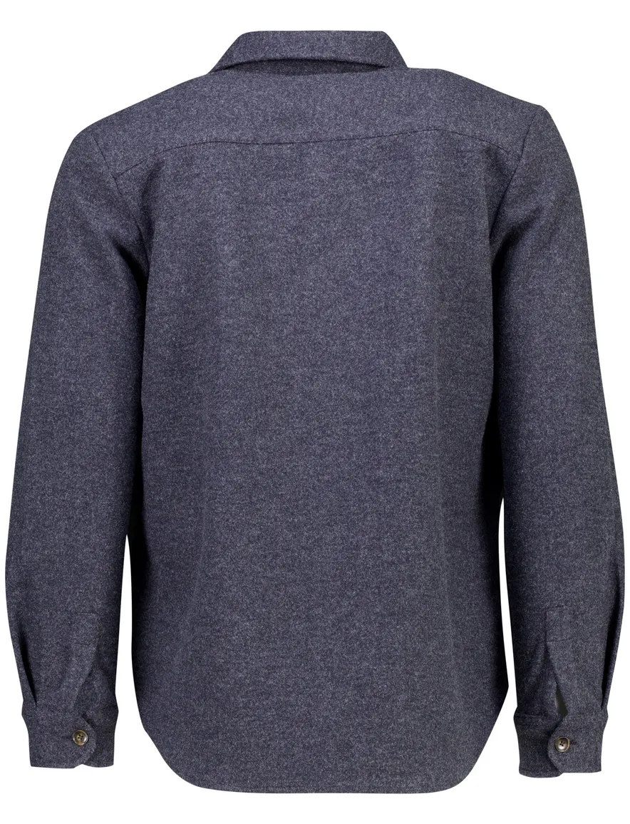 Born With Appetite overshirt donkerblauw met borstzak