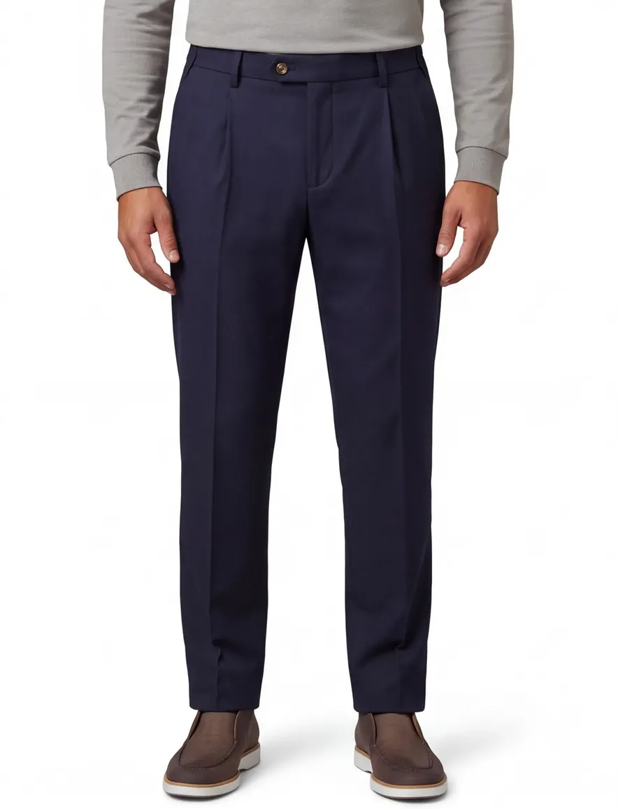 Born With Appetite broek donkerblauw flatfront model