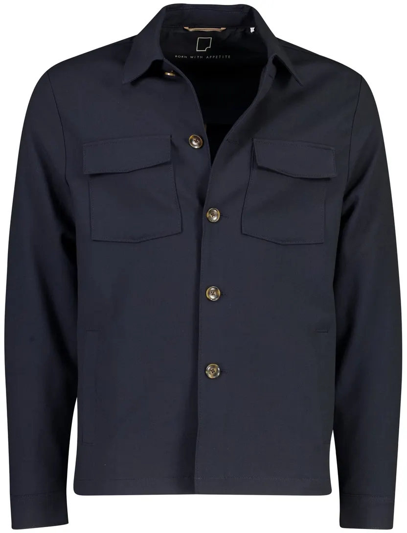 Overshirt Born With Appetite donkerblauw