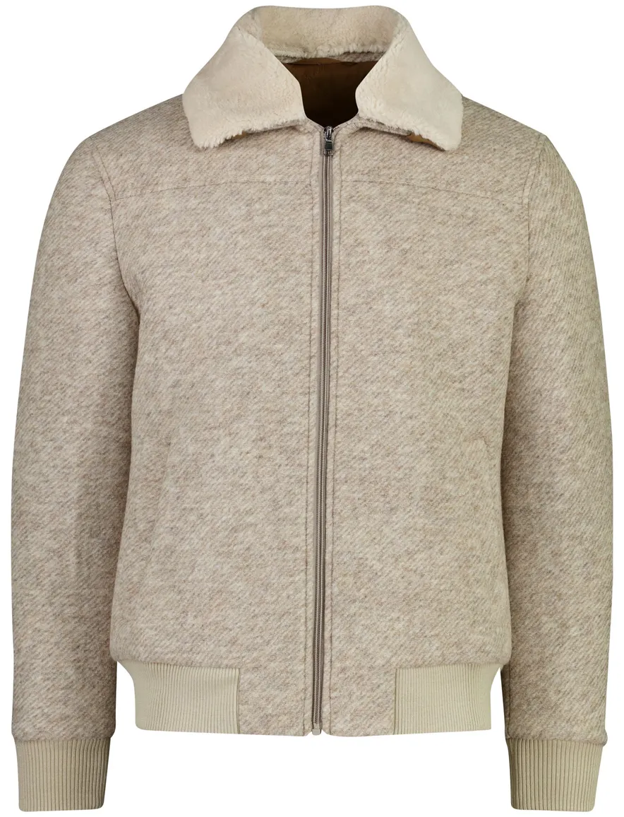 Born With Appetite bomberjack beige gemeleerd