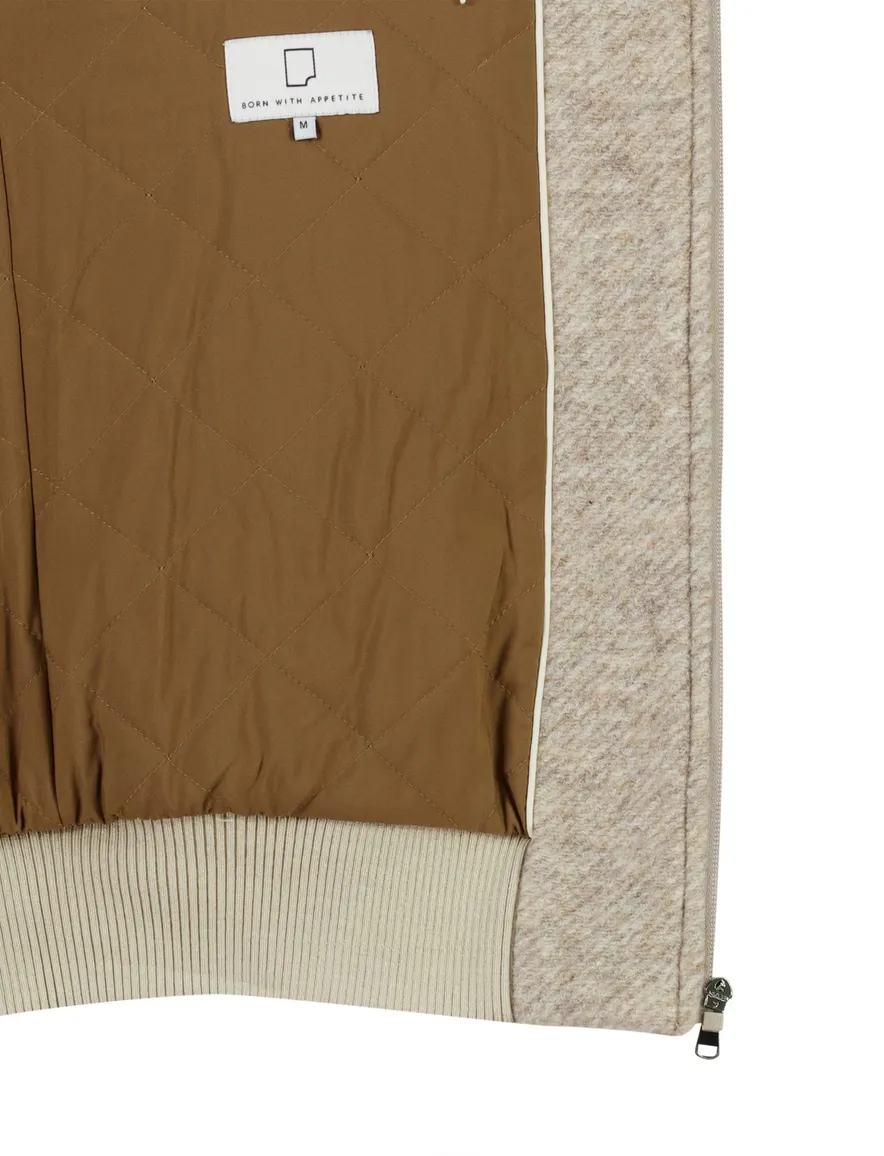 Born With Appetite bomberjack beige gemeleerd