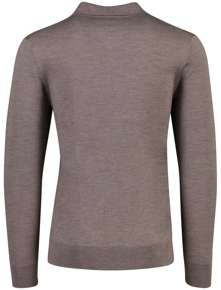 Born With Appetite trui bruin wol polo hals