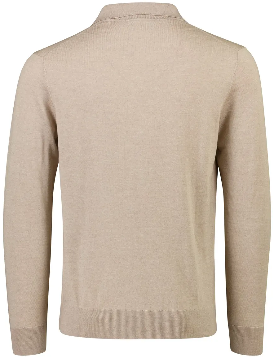 Born With Appetite trui beige gemeleerd gebreid