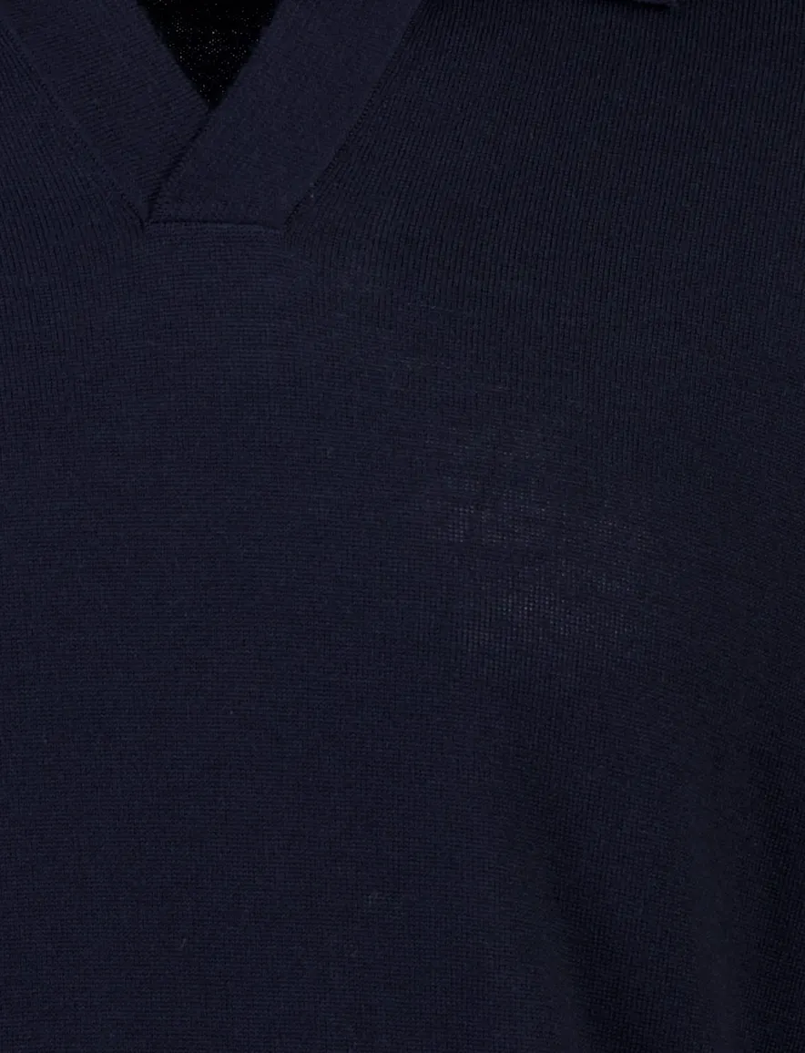 Born With Appetite trui donkerblauw gebreid