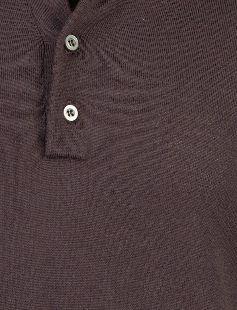 Poloshirt Born With Appetite bruin 4 knoops