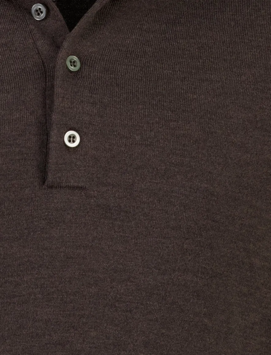 Born With Appetite polo bruin 4 knoops